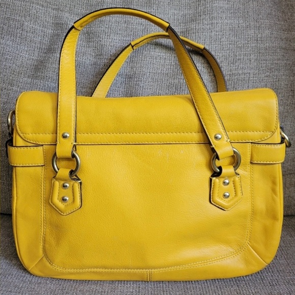 Coach Vibrant Yellow Leather Satchel - Picture 2 of 11